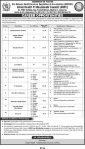 Allied Health Professionals Council (AHPC) Jobs 2026 - Jobs of Pakistan
