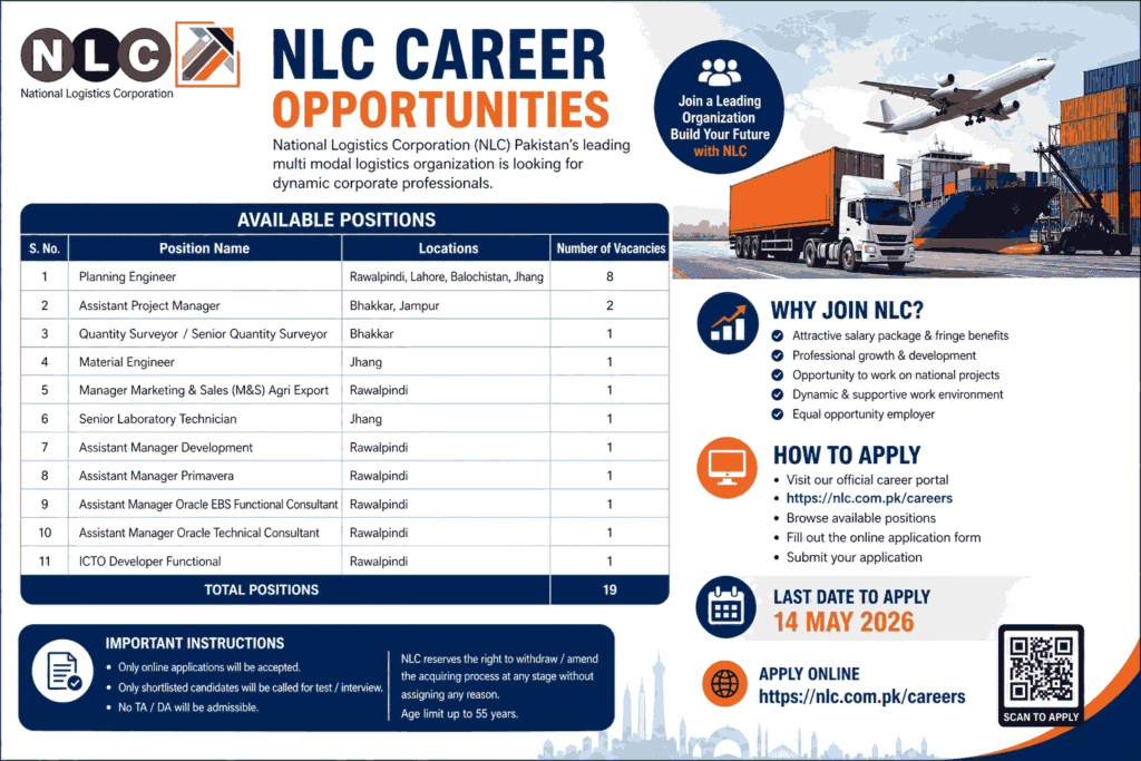 National Logistics Corporation NLC Jobs 2026